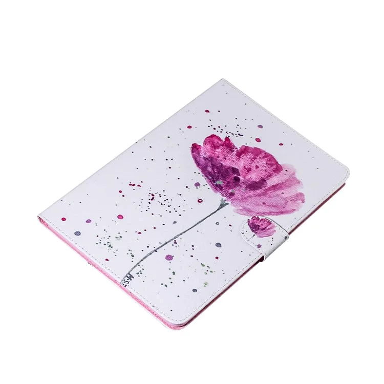 Motif D'impression de Portefeuille Coque en Cuir Pour Huawei Matepad T8 - Fleur