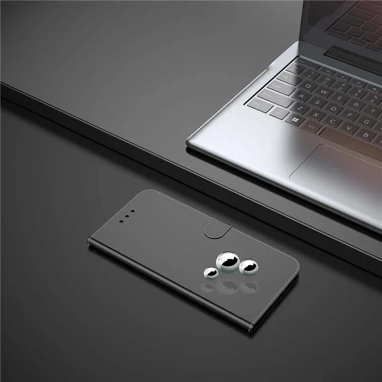 Mirror Surface Leather Special Phone Cover for  Huawei Y5p - Black