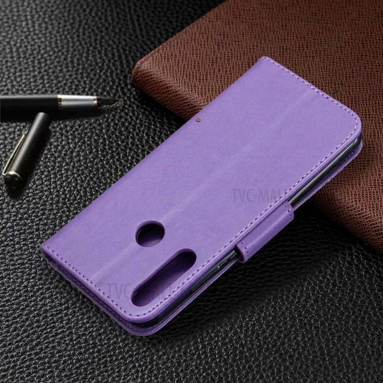 Imprint Butterfly Leather Stylish Shell for Huawei Y6p - Purple