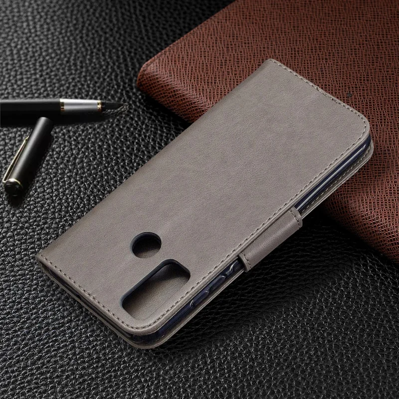 Imprint Butterfly Wallet Leather Shell Для Huawei P Smart 2020 - Серый