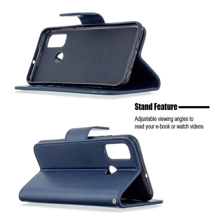 Wallet Leather Stand Case for Huawei P smart 2020 - Blue