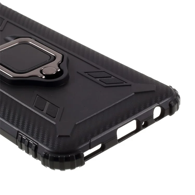 Case de Teléfonos TPU Para el Anillo de Dedo Para Huawei P Smart 2020 - Negro