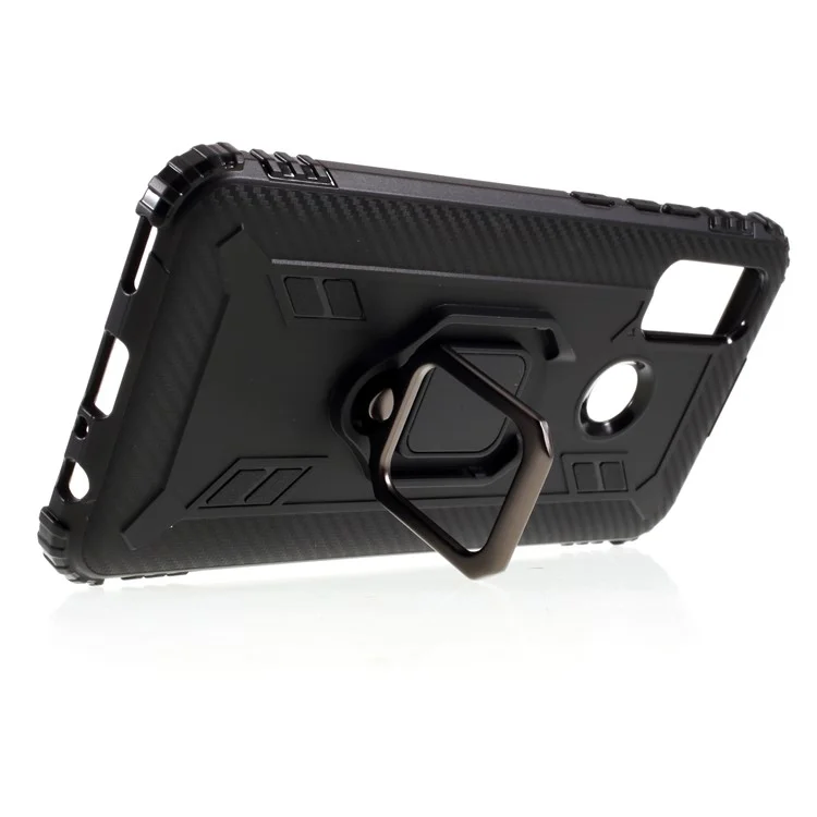 Case de Teléfonos TPU Para el Anillo de Dedo Para Huawei P Smart 2020 - Negro