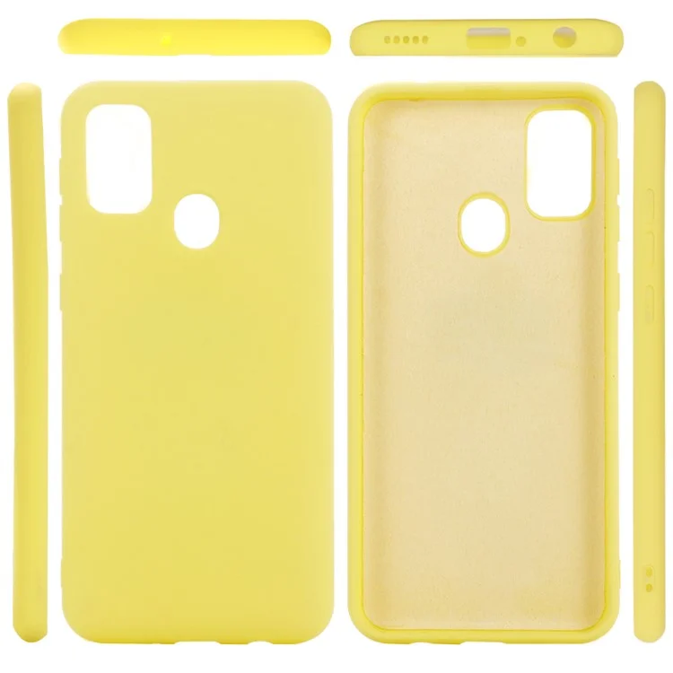Liquid Silicone Shell Cell Phone Case for Huawei P smart 2020 - Yellow