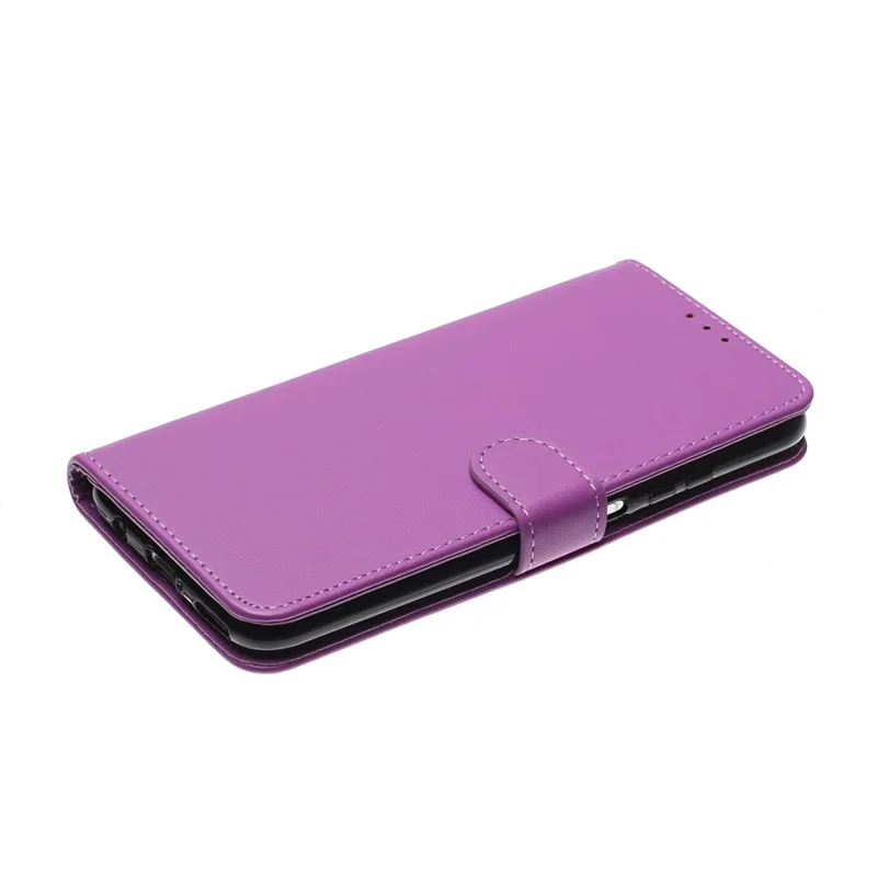 Wallet Leather Stand Phone Case with Strap for Huawei P40 lite 4G / Nova 7i / Nova 6 SE - Purple