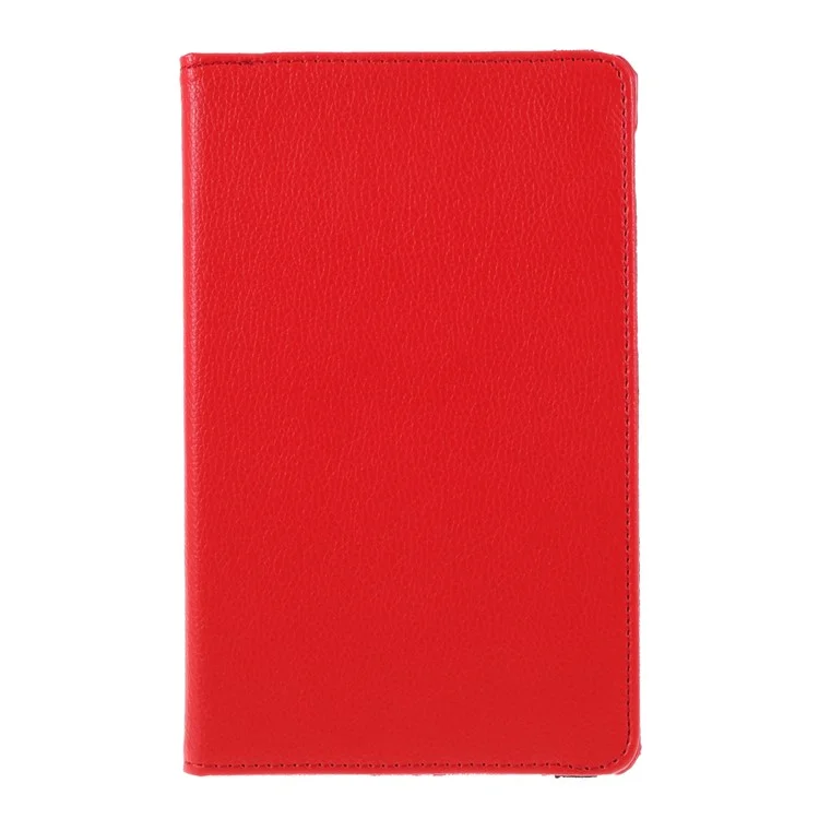 Litchi Textura 360 ° Rotating Stand Capa De Couro Para Huawei MatePad T8 - Vermelho