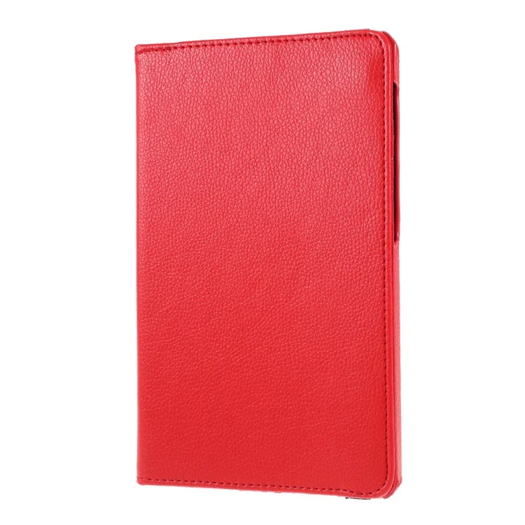 Litchi Textura 360 ° Rotating Stand Capa De Couro Para Huawei MatePad T8 - Vermelho