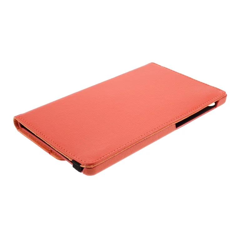 Texture De Litchi Etui En Cuir De Support Rotatif À 360 ° Pour Huawei Matepad T8 - Orange