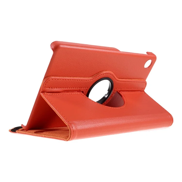 Texture De Litchi Etui En Cuir De Support Rotatif À 360 ° Pour Huawei Matepad T8 - Orange