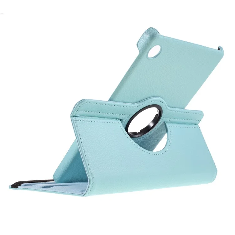 Litchi Texture 360° Rotating Stand Leather Case for Huawei MatePad T8 - Baby Blue