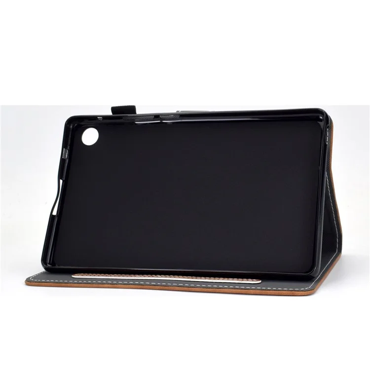 Leather Stand Case with Card Slots for Huawei MatePad T8 - Brown