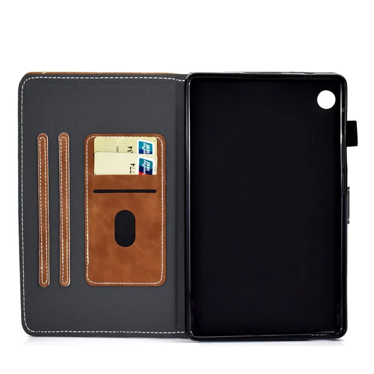 Leather Stand Case with Card Slots for Huawei MatePad T8 - Brown