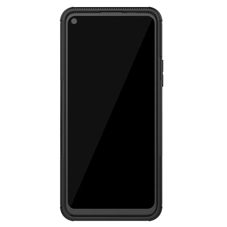 Couverture PC + TPU Avec Béquille Pour Huawei P40 Lite 5G / Nova 7 SE 5G - le Noir