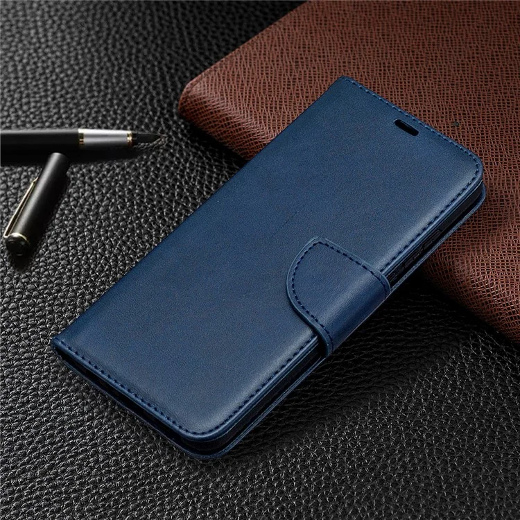 Wallet Stand PU Leather Mobile Phone Case for Honor 9X Lite - Blue