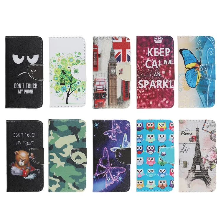 Pattern Printing Cross Texture Leather Wallet Case for Huawei P Smart S/Y8p - Do not Touch My Phone