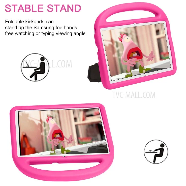 Sparrow Style Shockproof Kickstand Lightweight EVA Tablet Shell for Huawei MediaPad T5 10.1 - Rose