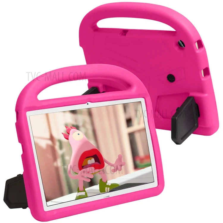 Sparrow Style Shockproof Kickstand Lightweight EVA Tablet Shell for Huawei MediaPad T5 10.1 - Rose