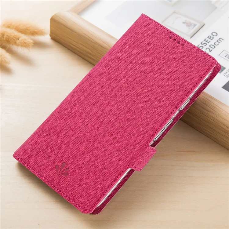 VILI DMK in Pelle Con Doppia Carta Copertura Per Cellulare in Stile Fibbia Laterale Per Huawei Y6p - Rosa