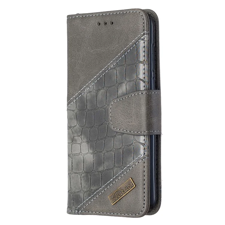Funda protectora de piel con textura de cocodrilo en color surtido para Huawei Y5 (2018)/Y5 Prime (2018)/Honor 7s/Honor Play 7 - Gris