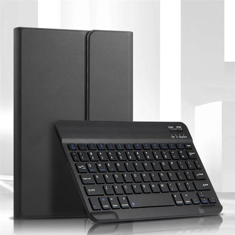 Para Huawei MatePad 10.4 (2020) / (2022) / Honor V6 Leather Stand Tablet Case com Teclado Wireless Magnético Destacável (Sem Touchpad) - Preto