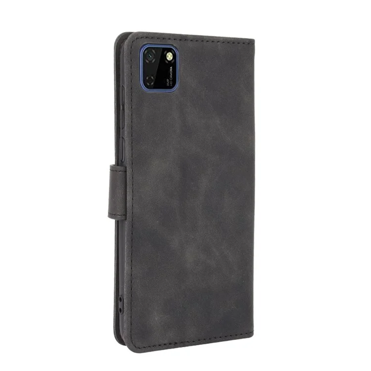 Funda de Cobertura de Teléfono de Cuero Para la Billetera de la Billetera de la Piel Para Huawei Y5p - Negro