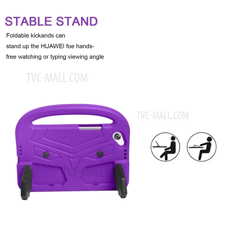 Caso Protector de Kickstand de Kickstand Eva Para Huawei MediaPad M3/T3/T8 - Violeta