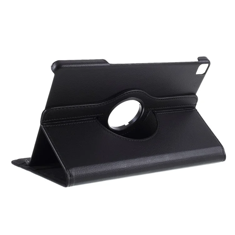 Litchi Grain Rotary Stand Case de Cuero Para Huawei Disfrute de la Tableta 2 10.1/Honor Pad 6 10.1 Pulgadas - Negro