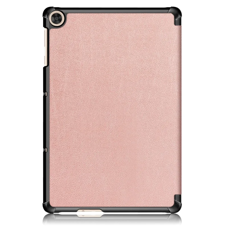 Leather Tri-fold Stylish Tablet Case for Huawei Matepad T10S /T10 / Honor Pad 6 - Rose Gold
