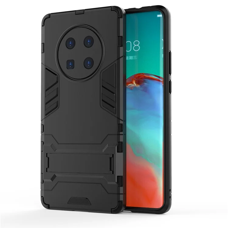 2 Sur 1 pc + Tpu Case Avec Kickstand Pour Huawei Mate 40 Pro - le Noir