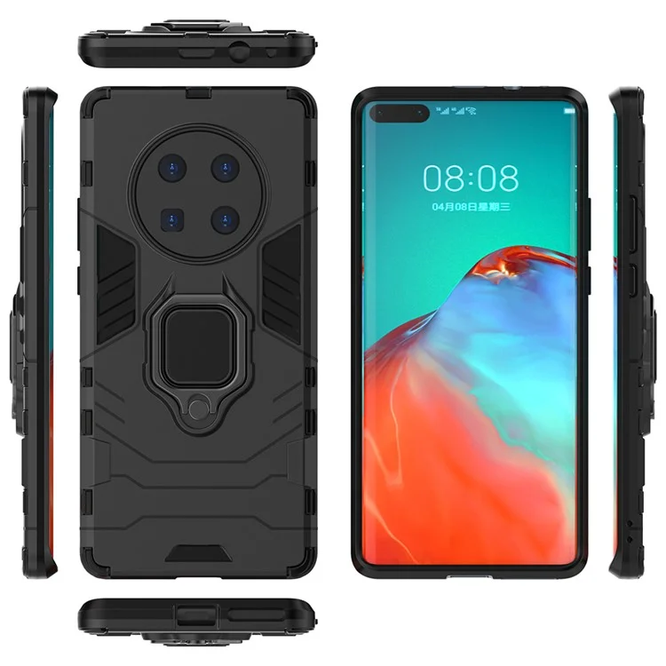 Guard PC + TPU Case with Kickstand for Huawei Mate 40 Pro - Black