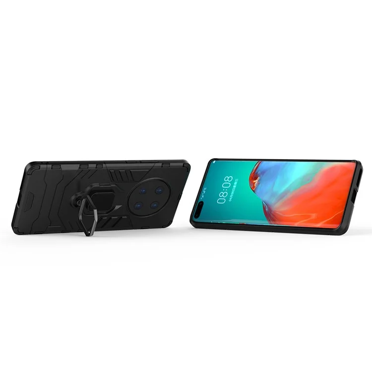 Guarda PC + TPU Case Com Kickstand Para Huawei Mate 40 Pro - Preto