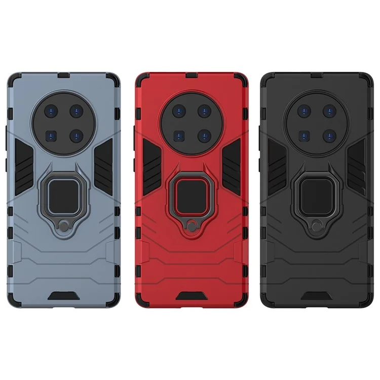 Guard PC + TPU Case with Kickstand for Huawei Mate 40 Pro - Red