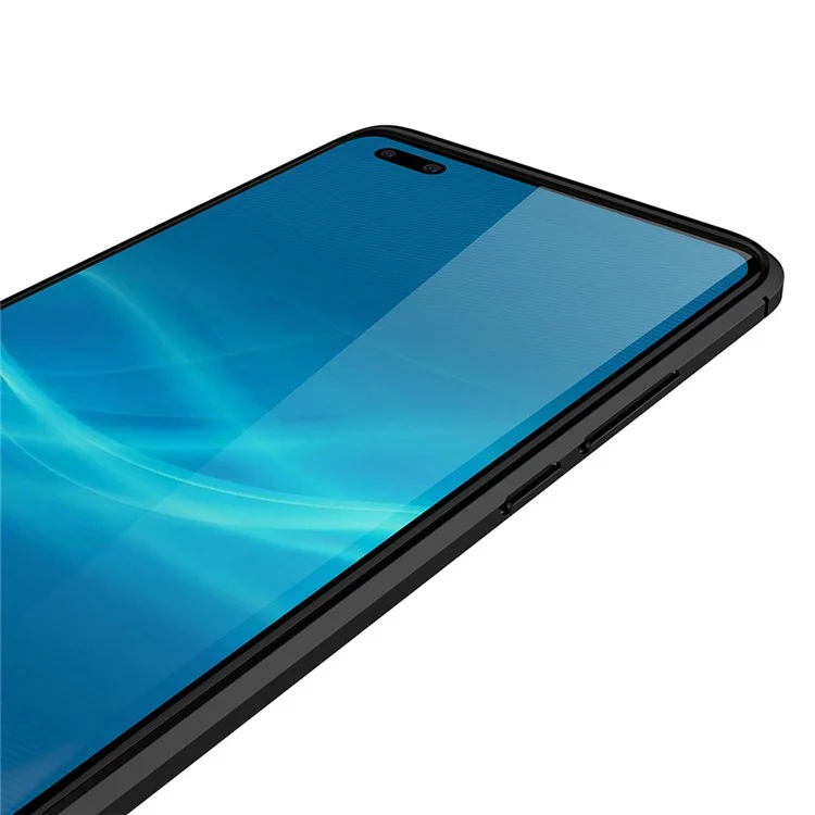 Coque de protection souple en TPU avec texture de litchi pour Huawei Mate 40 Pro - Noir