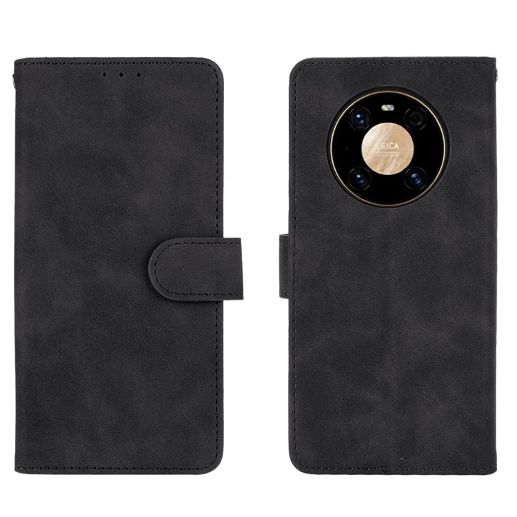 Delicate PU Leather Wallet Cell Phone Case for Huawei Mate 40 Pro - Black