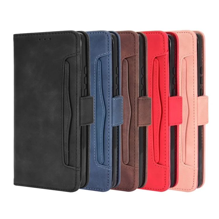 Étui portefeuille à emplacements multiples pour cartes Coque en cuir de support pour Huawei Mate 40 Pro - Noir