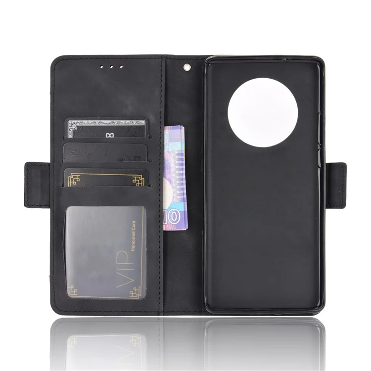 Étui portefeuille à emplacements multiples pour cartes Coque en cuir de support pour Huawei Mate 40 Pro - Noir