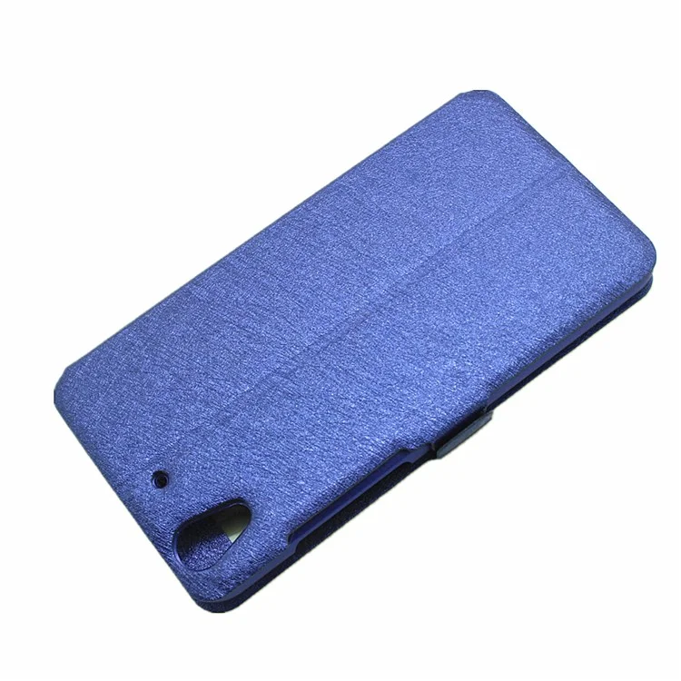 Silk Texture Dual Window Leather Phone Cover for Huawei Y6II / Honor 5A - Blue