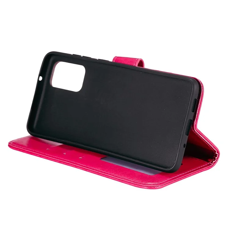 Caja Impresa de Cuero de Billetera de Mandala Con Correa Para Honor 10x Lite - Rojo