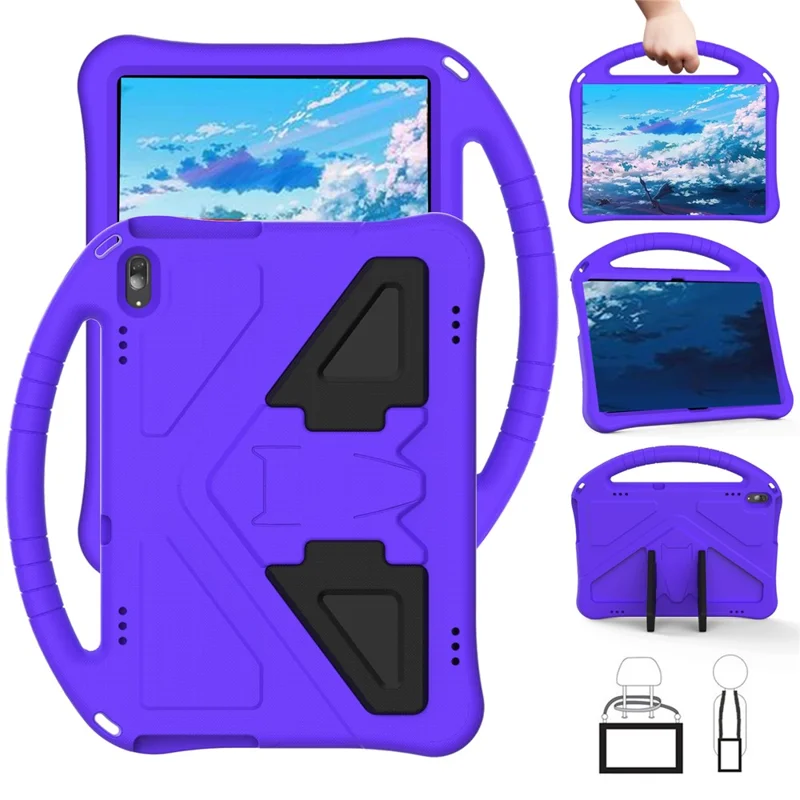 Anti-shock Handle Protective EVA Tablet Case Shell for Huawei MediaPad T5 10.1 - Purple