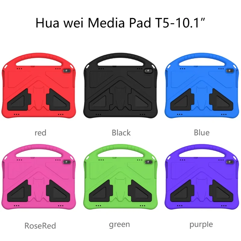 Anti-shock Handle Protective EVA Tablet Case Shell for Huawei MediaPad T5 10.1 - Purple