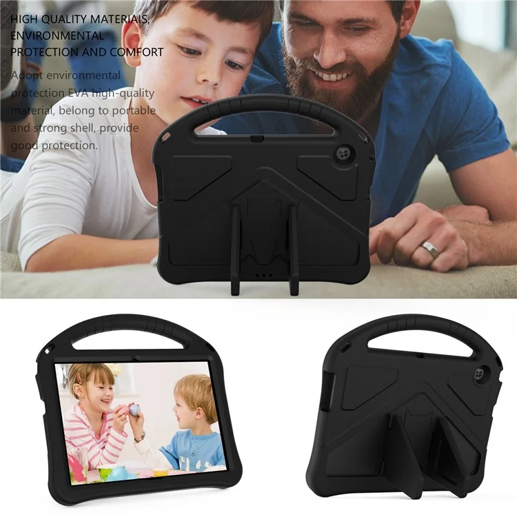 Anti-shock Eva Kickstand Case Con Mango de Ranura Para Pluma Para Huawei MediaPad T3 10 9.6 Pulgadas - Negro