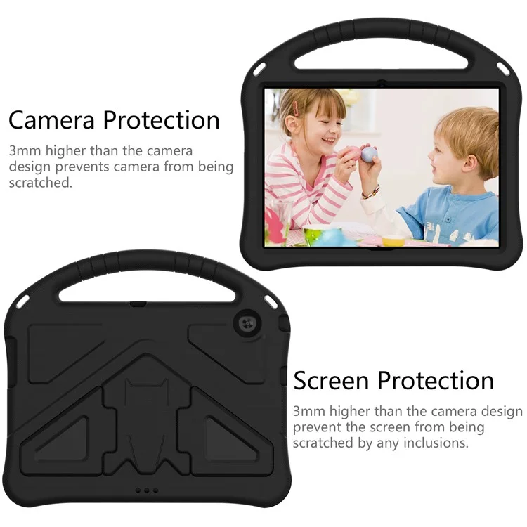 Custodia con supporto anti-shock in EVA con slot per penna e impugnatura per Huawei MediaPad T3 10 da 9,6 pollici - Nero