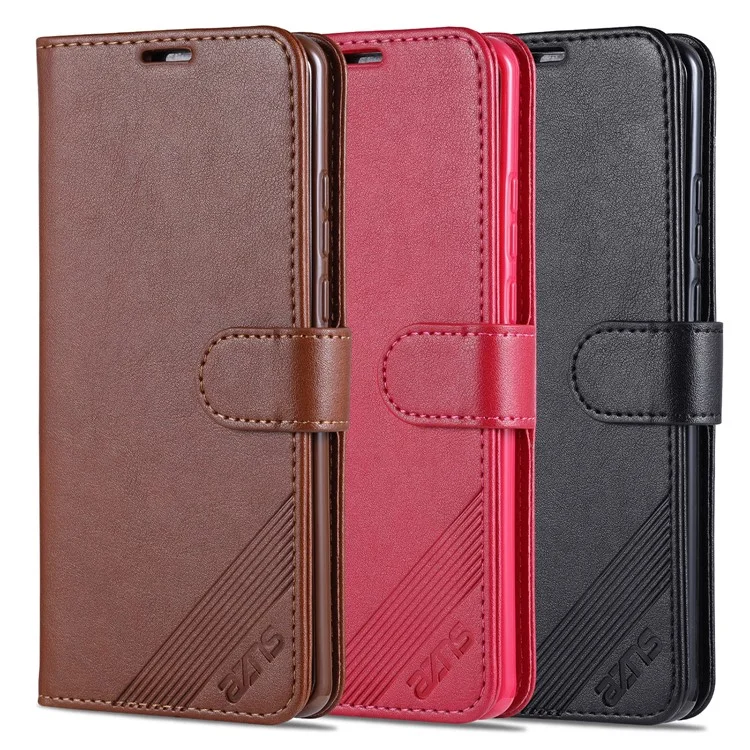 AZNS Wallet Stand Leather Protective Case for Huawei Mate 40 Pro - Black