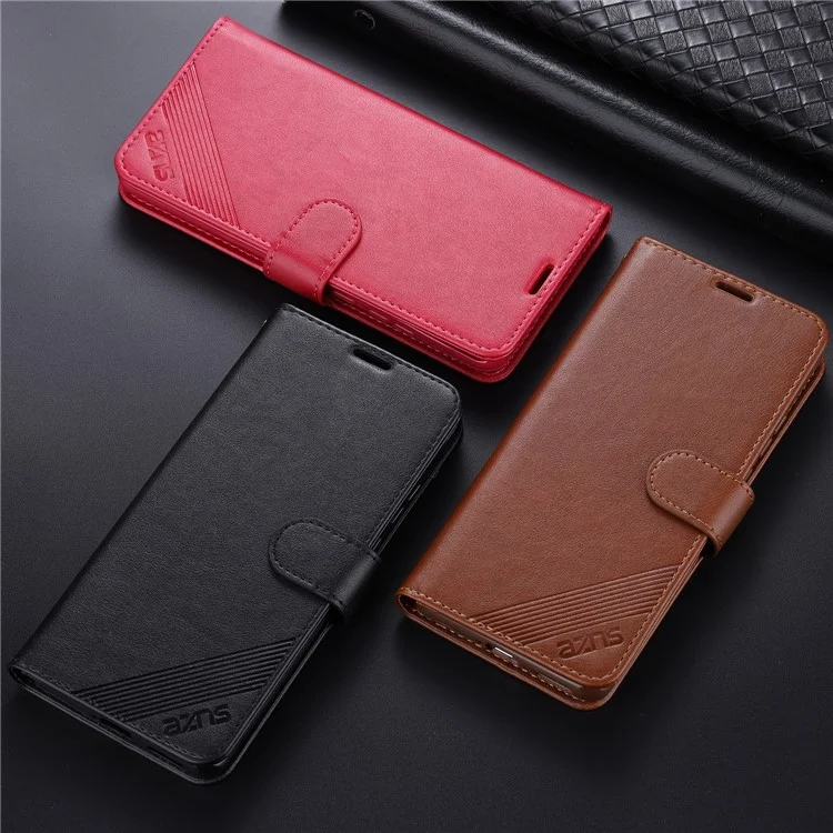 AZNS Wallet Stand Leder Schutzhülle Für Huawei Mate 40 Pro - Schwarz