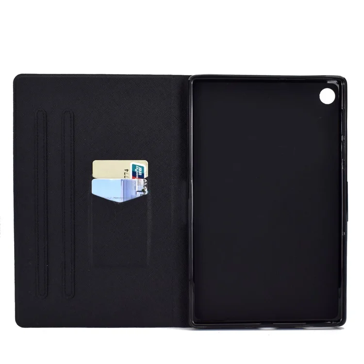 Caixa de Comprimido de Couro de Impressão de Padrões de Proteção Total Com Design de Suporte Para Huawei Matepad T10/t10s - Leão