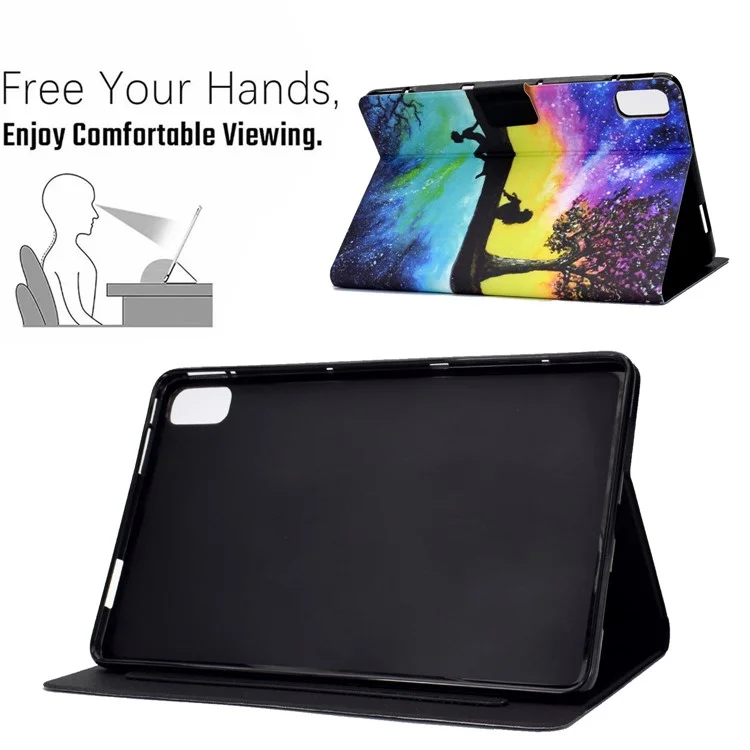 Protezione Completa Protezione Shock a Resoconto Tablet in Pelle Stampa Con Supporto Per Huawei Matepad 10.4 (2020)/(2022)/Honor V6 - Cielo Stellato