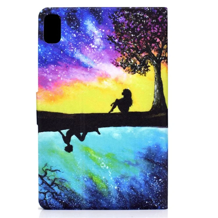 Protezione Completa Protezione Shock a Resoconto Tablet in Pelle Stampa Con Supporto Per Huawei Matepad 10.4 (2020)/(2022)/Honor V6 - Cielo Stellato
