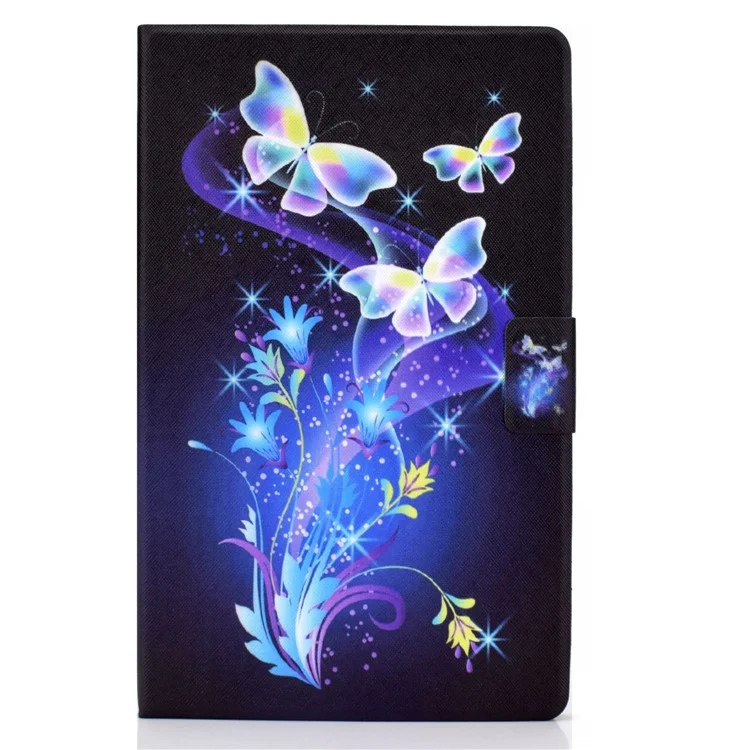 Full Protection Shock-proof Pattern Printing Leather Tablet Case with Stand for Huawei MatePad 10.4 (2020)/(2022)/Honor V6 - Butterflies and Flowers