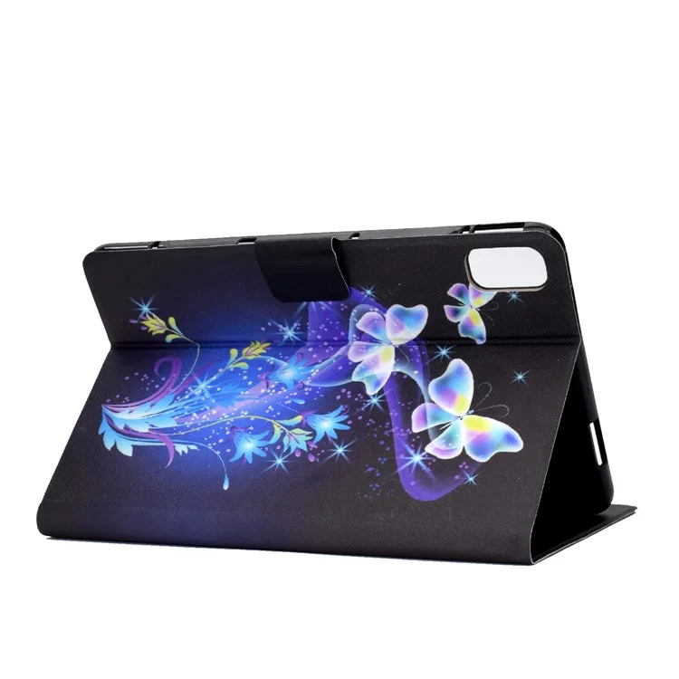 Full Protection Shock-proof Pattern Printing Leather Tablet Case with Stand for Huawei MatePad 10.4 (2020)/(2022)/Honor V6 - Butterflies and Flowers