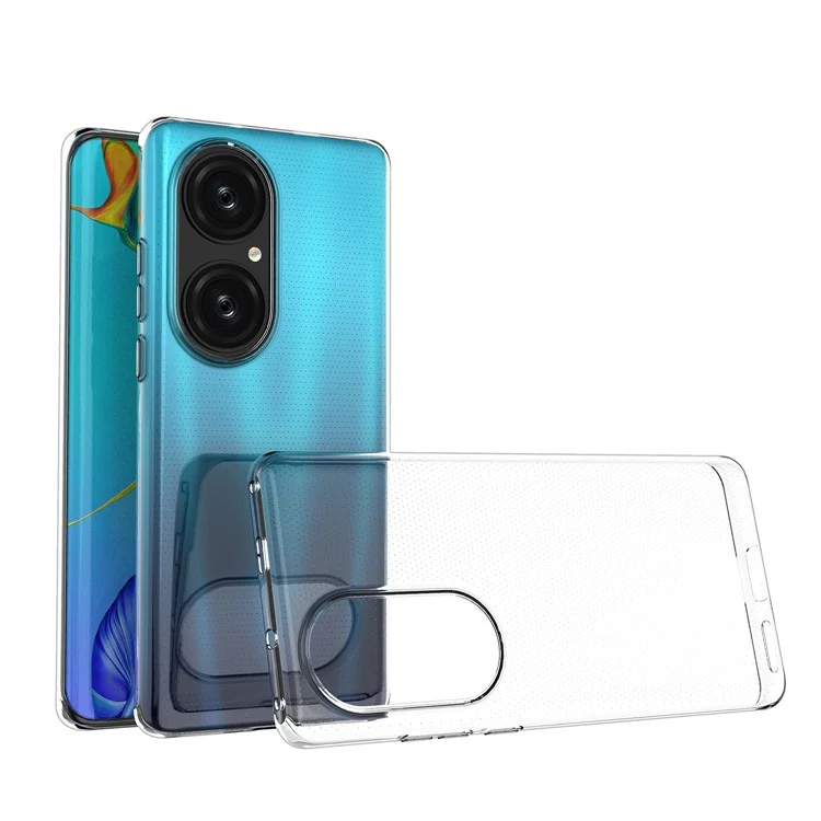 Crystal Clear Super Slim TPU Capa Protetora de Telefone para Huawei P50 Pro